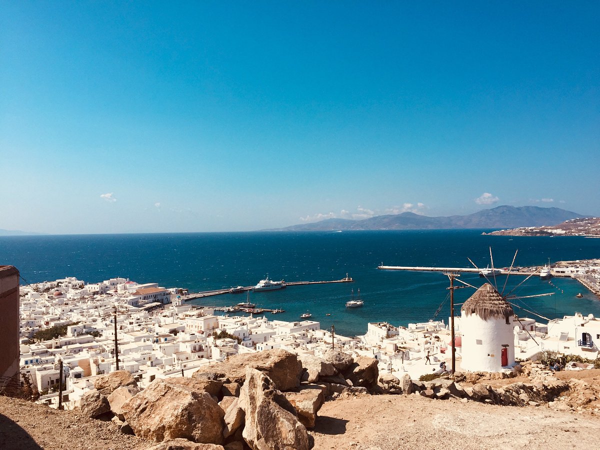 Mykonos view from uphill